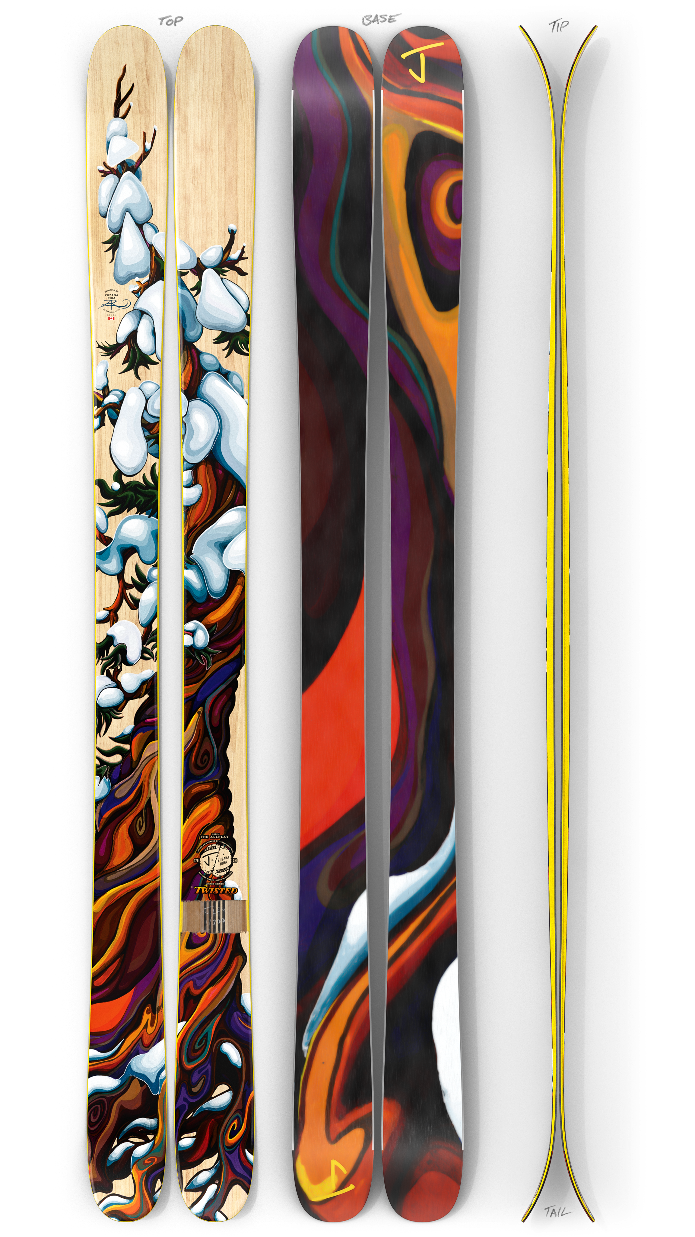 Allplay Twisted Twin Tip Ski | J Skis Limited Edition 97mm Park
