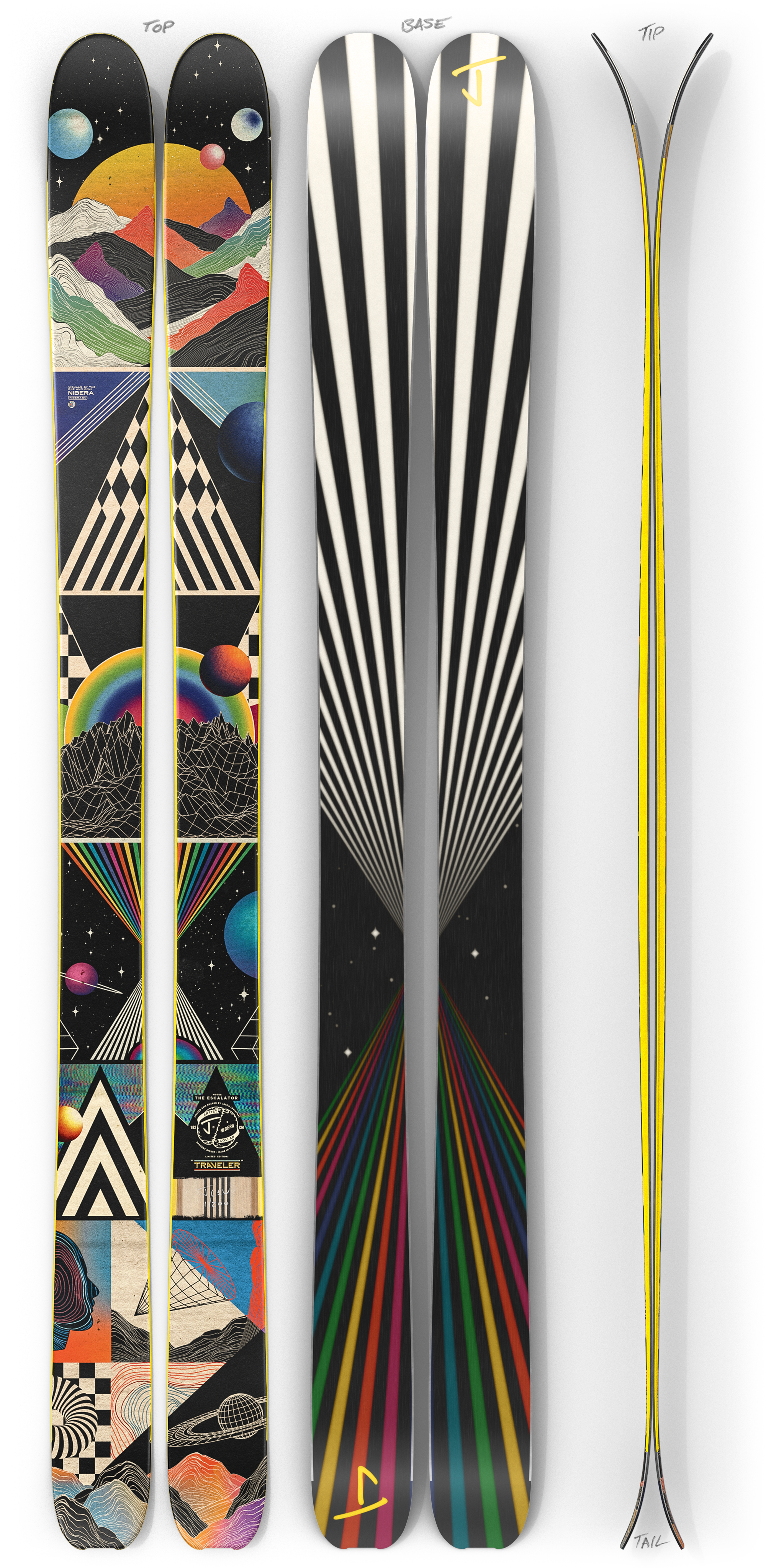 Escalator Traveler Touring Ski | J Skis x Nibera 102mm Twin Tip