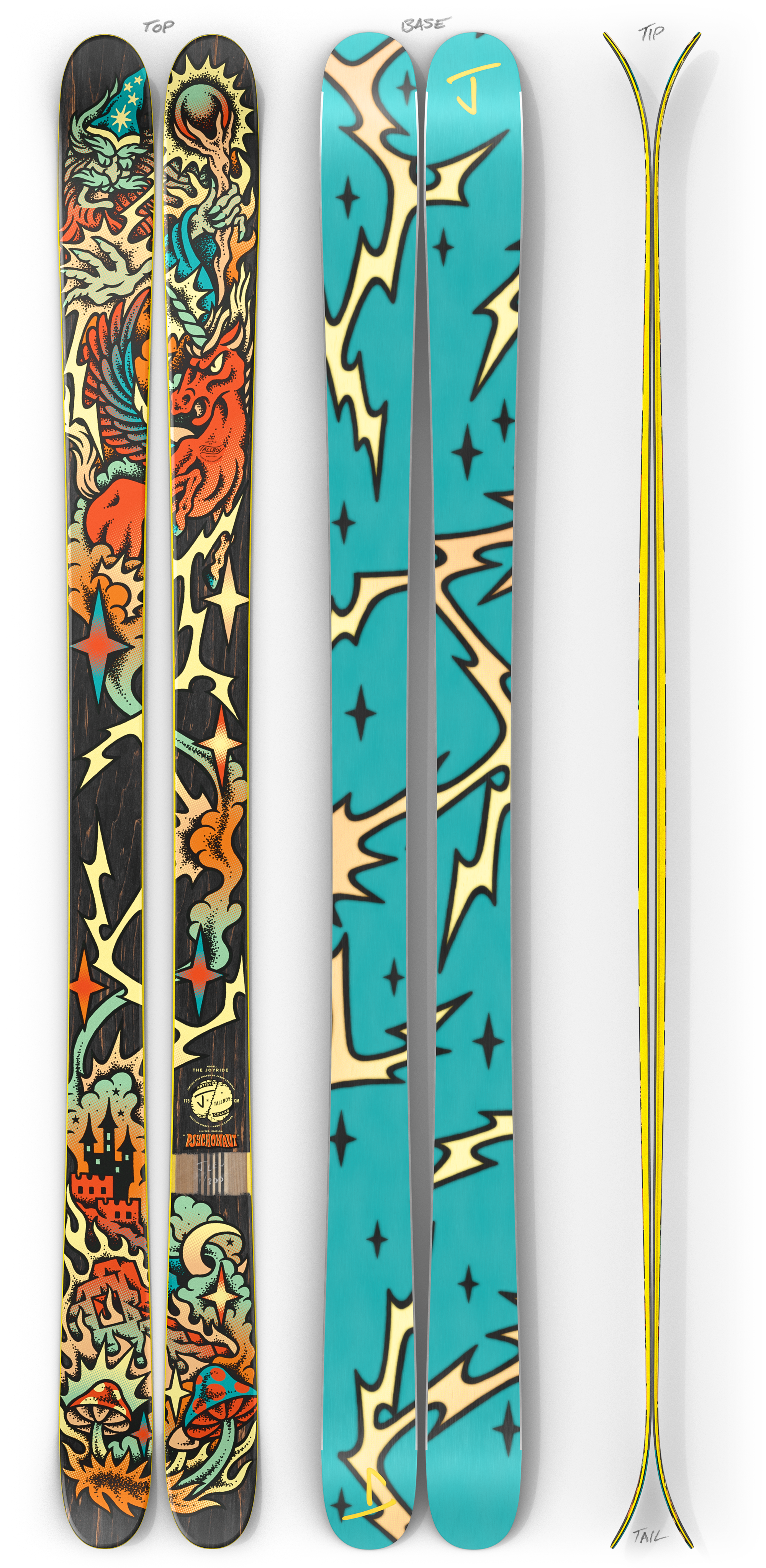 Joyride Psychonaut Park Ski | J Skis x Tallboy 90mm Twin Tip – J skis