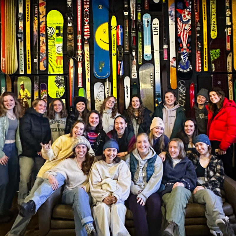 Chicks on sticks club during last chair event at Jbrewskis