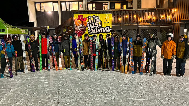 J skis night at Bolton Valley