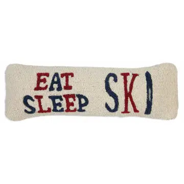 Eat Sleep Ski Pillow