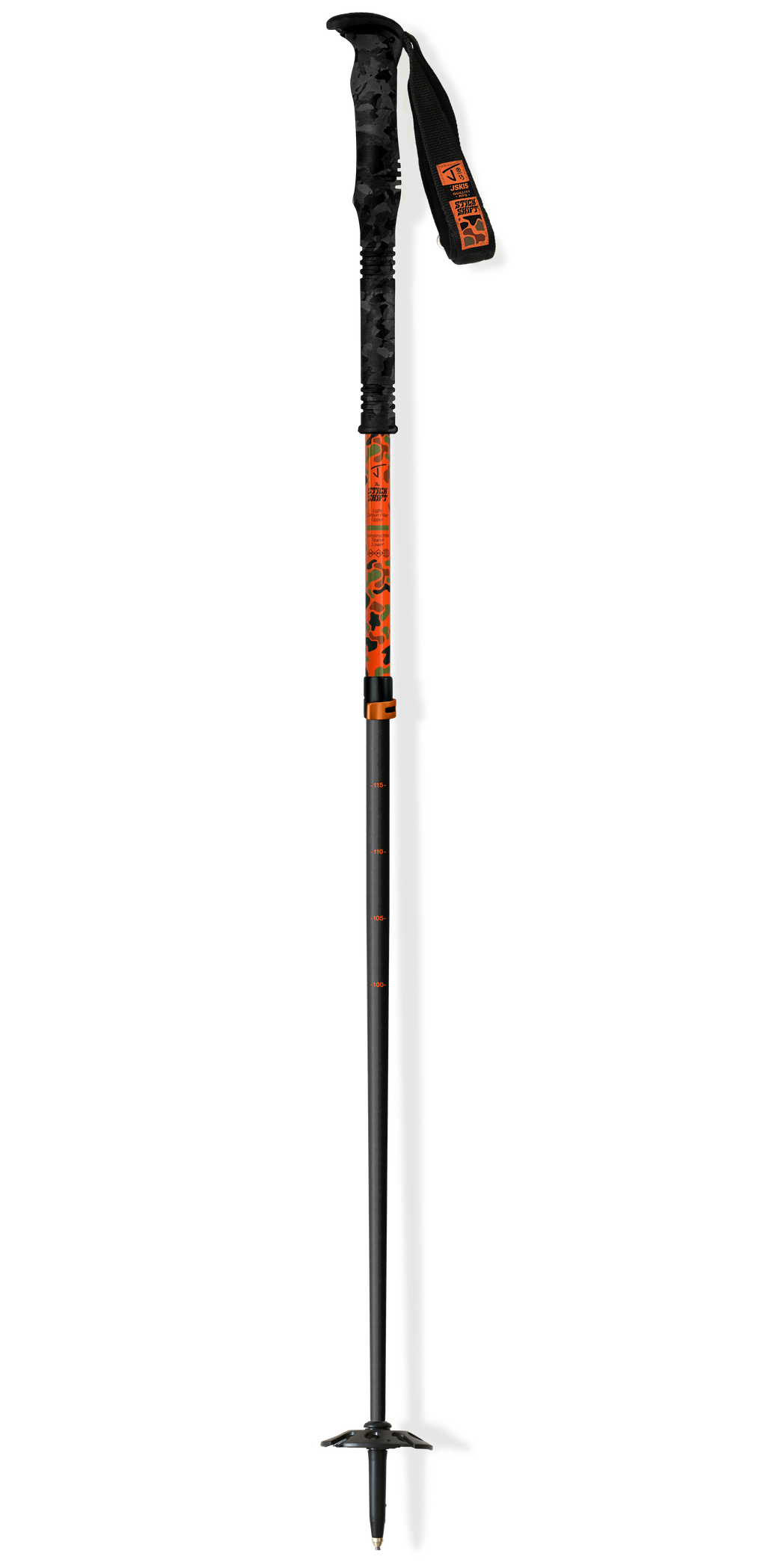 Stick Shift Adjustable Ski Poles "Duck Camo"