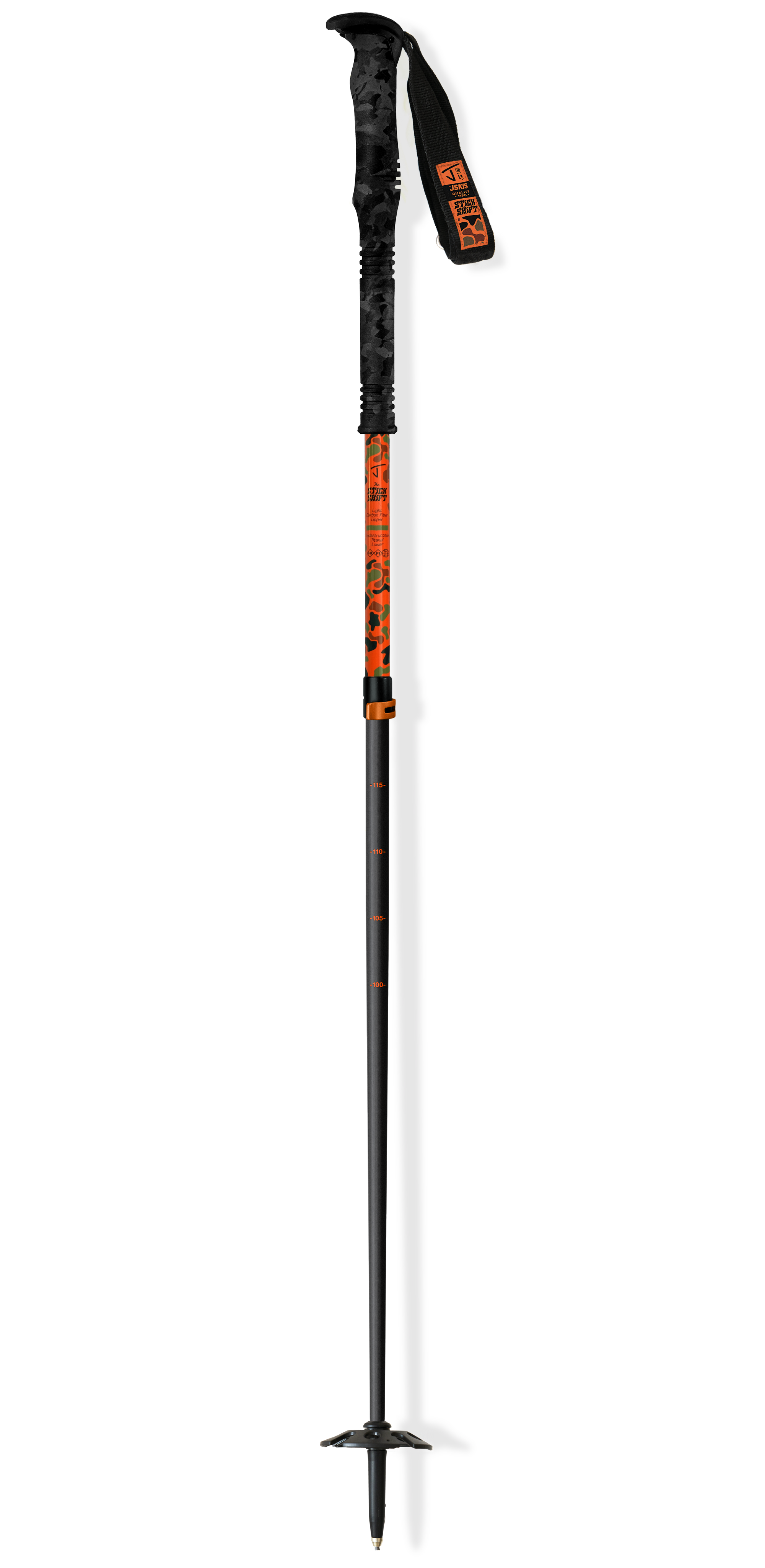 Stick Shift Adjustable Ski Poles "Duck Camo"
