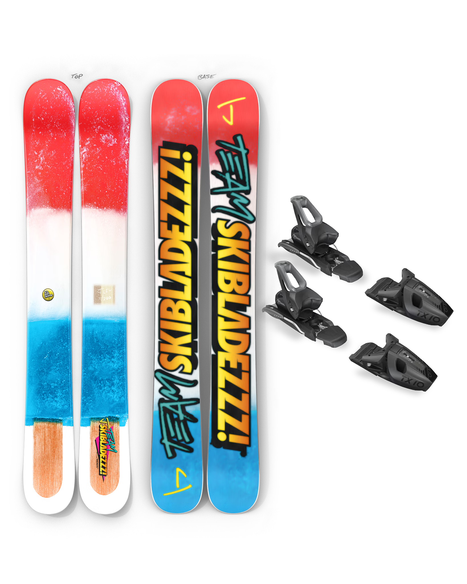 Team Skibladezzz “POPSICLES” + Tyrolia TX10 GW Bindings