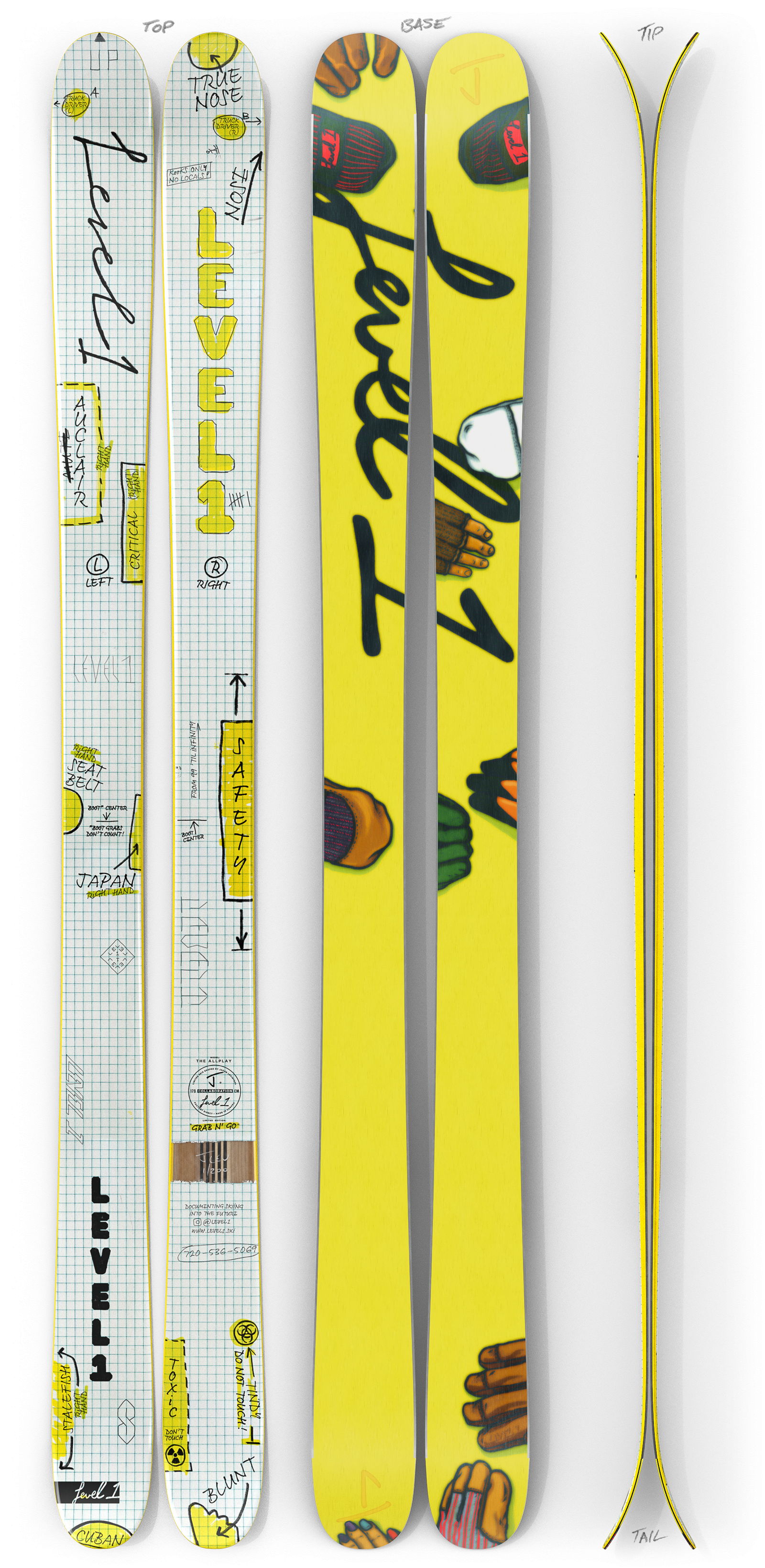 希少 Jskis Level1 コラボ　スキー板 164 The Allplay 