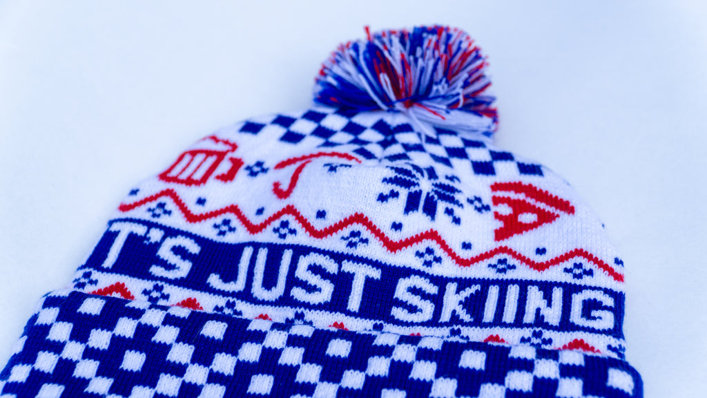 Just Skiing Pom Beanie