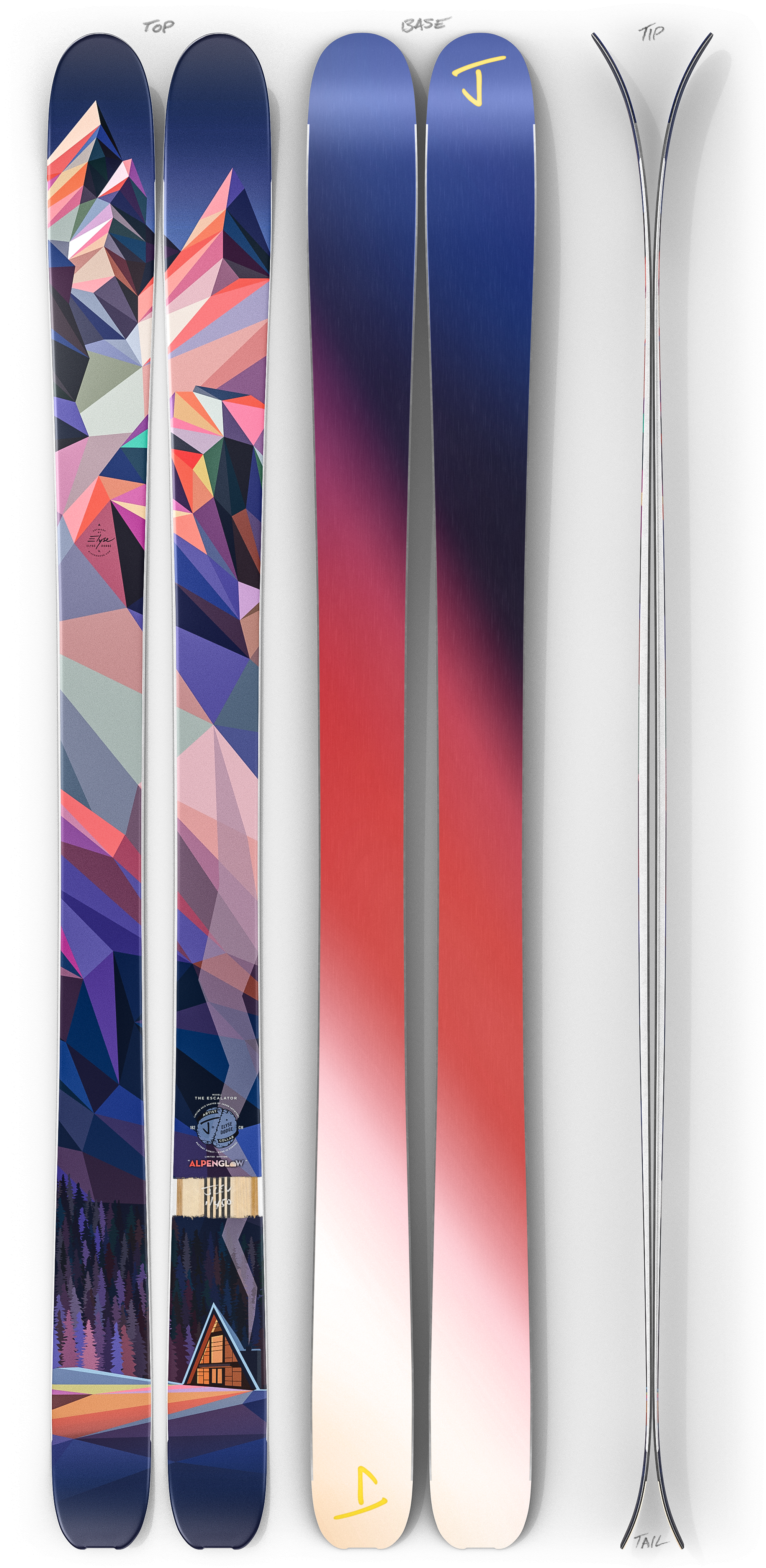 The Escalator "ALPENGLOW" Elyse Dodge x J Collab Limited Edition Ski