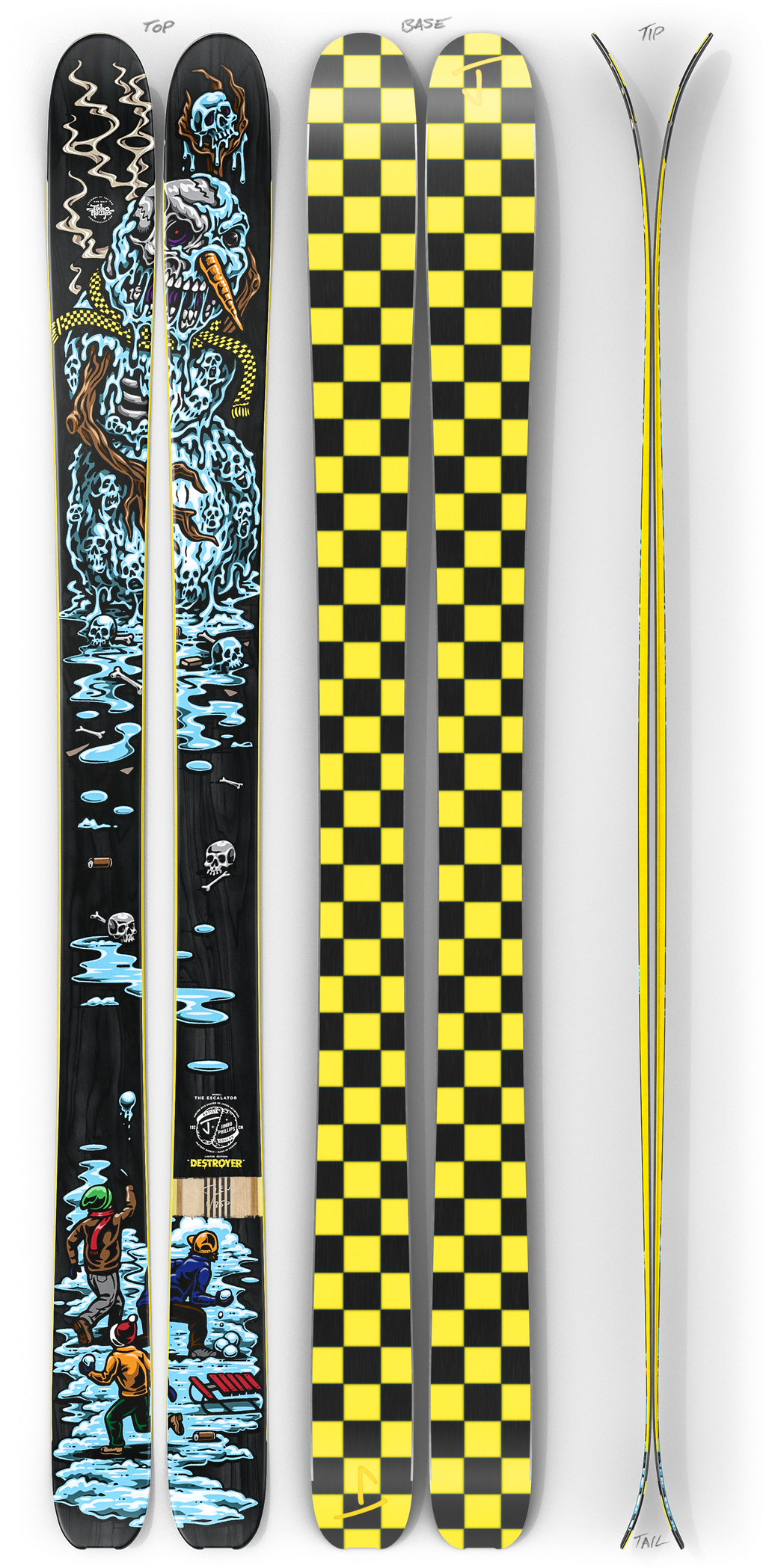 The Escalator "DESTROYER" Jimbo Phillips x J Collab Limited Edition Ski