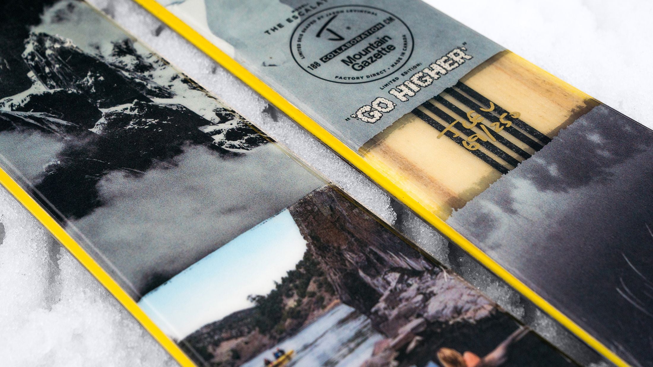 The Escalator "GO HIGHER" Mountain Gazette x J Collab Limited Edition Ski