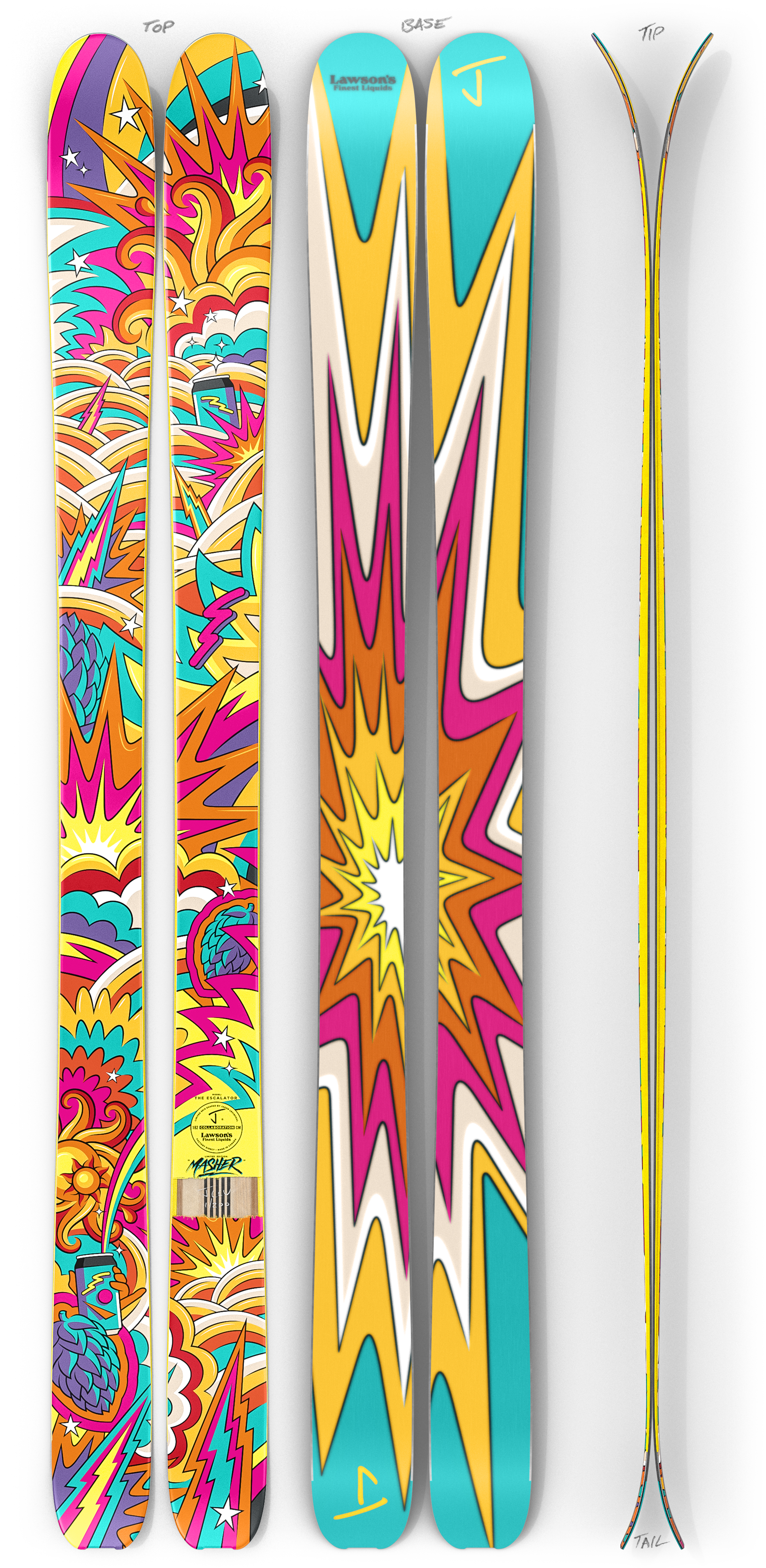 The Escalator "MASHER" Lawson's Finest Liquids x J Collab Limited Edition Ski