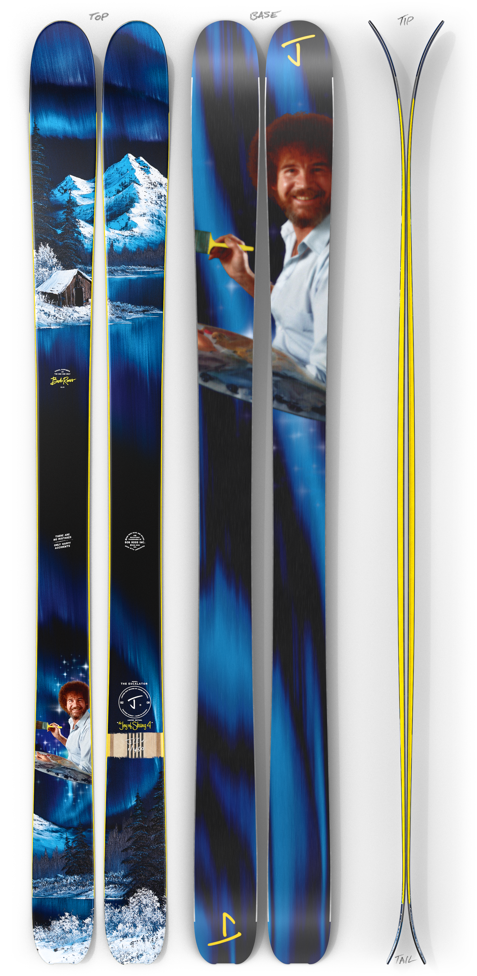 The Escalator "THE JOY OF SKIING 4" Bob Ross x J Collab