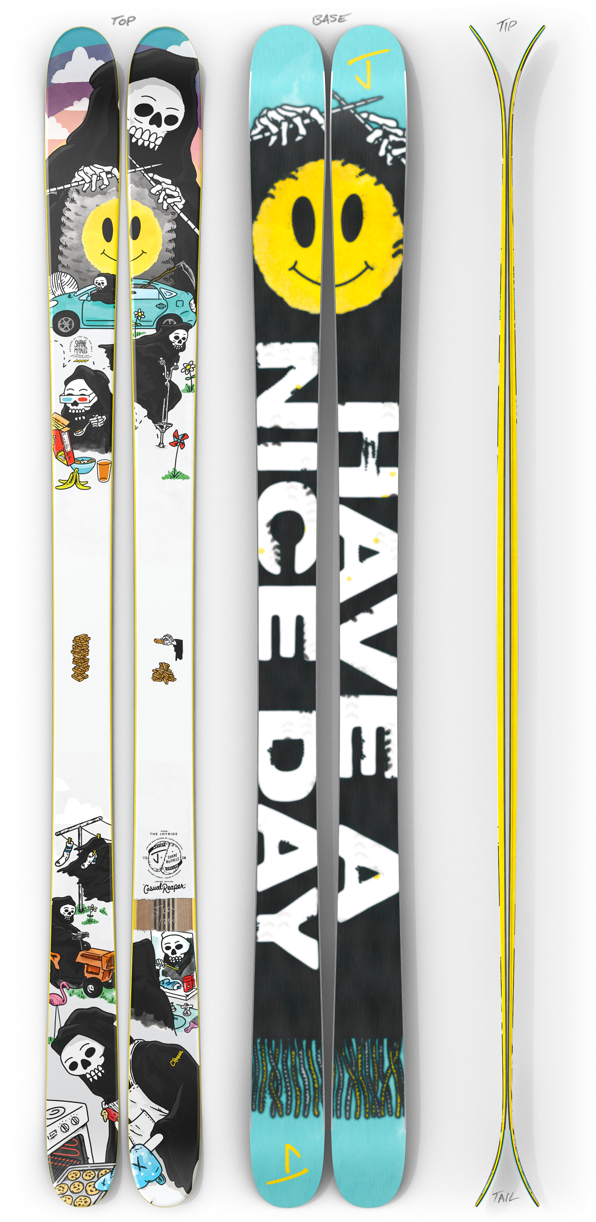 The Joyride "CASUAL REAPER" Shane McFalls x J Collab Limited Edition Ski