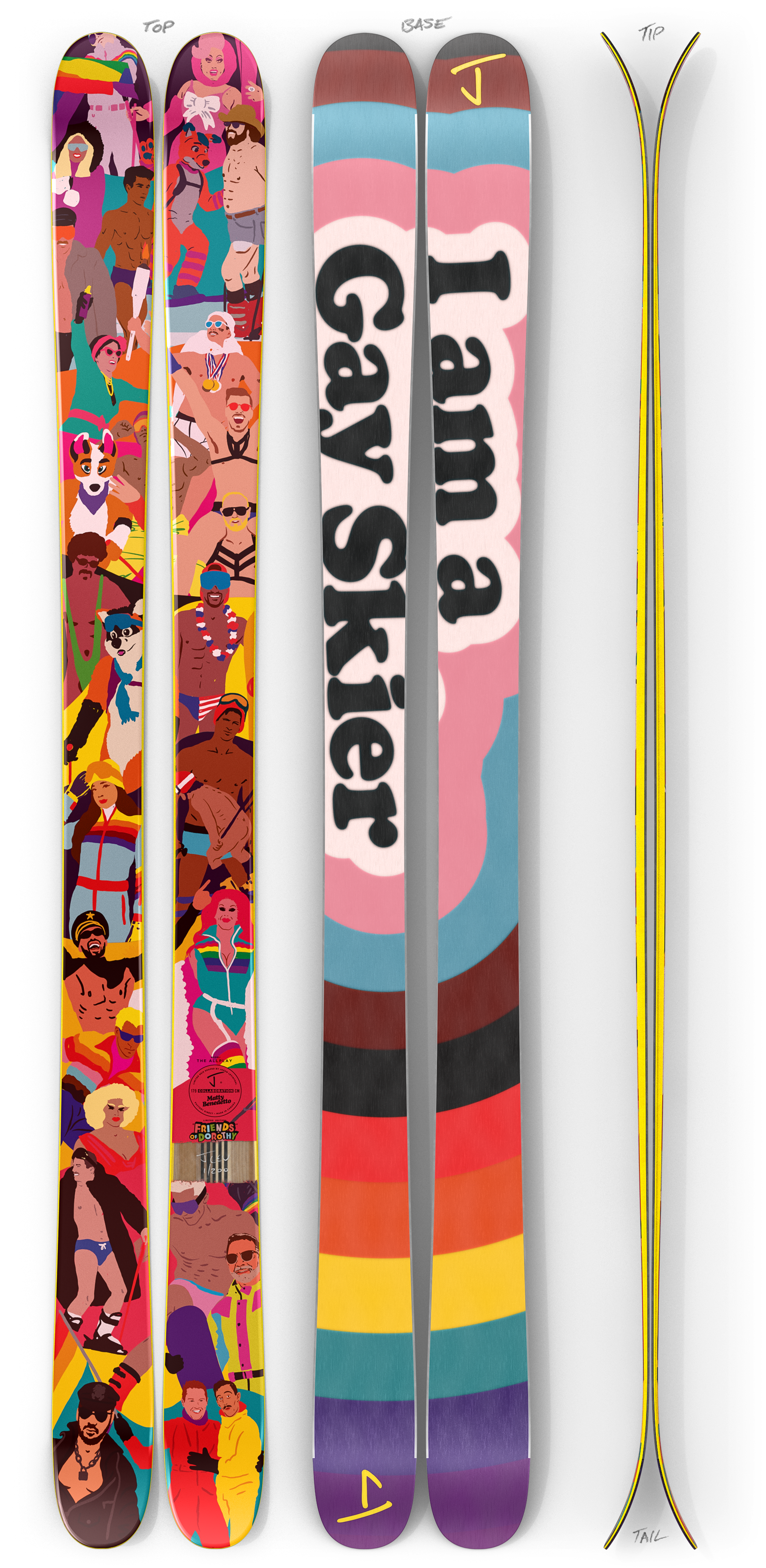 The Allplay "FRIENDS OF DOROTHY" Matty B x J Collab Limited Edition Ski