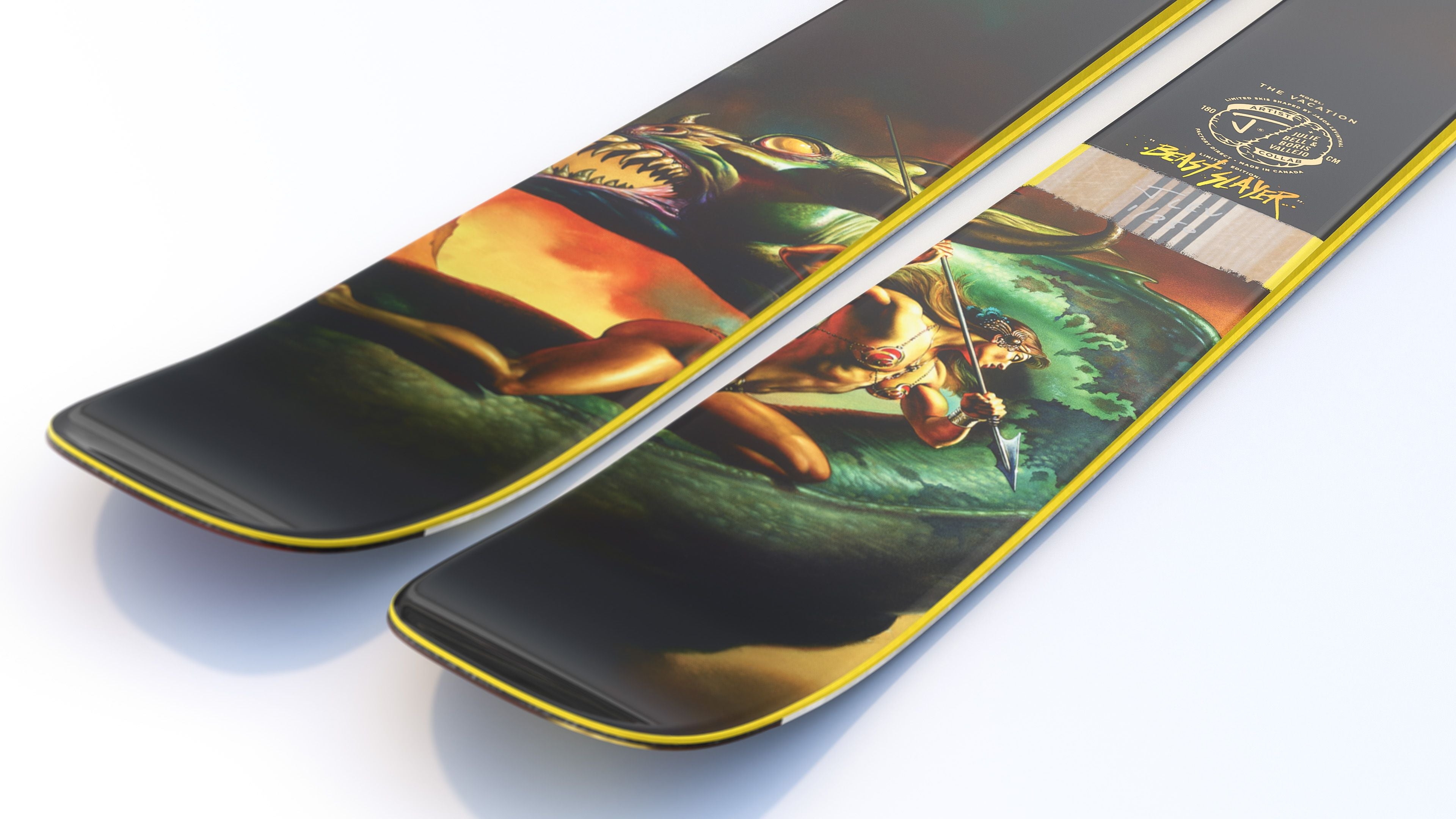 The Vacation "BEAST SLAYER" Julie Bell and Boris Vallejo x J Collab Limited Edition Ski