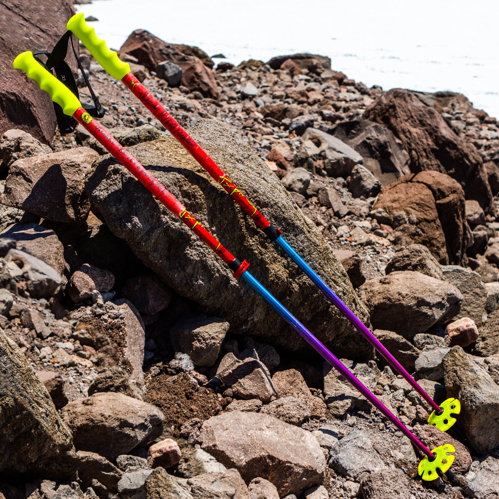 Wizard Staff Pro Adjustable Ski Poles "Pit Viper"