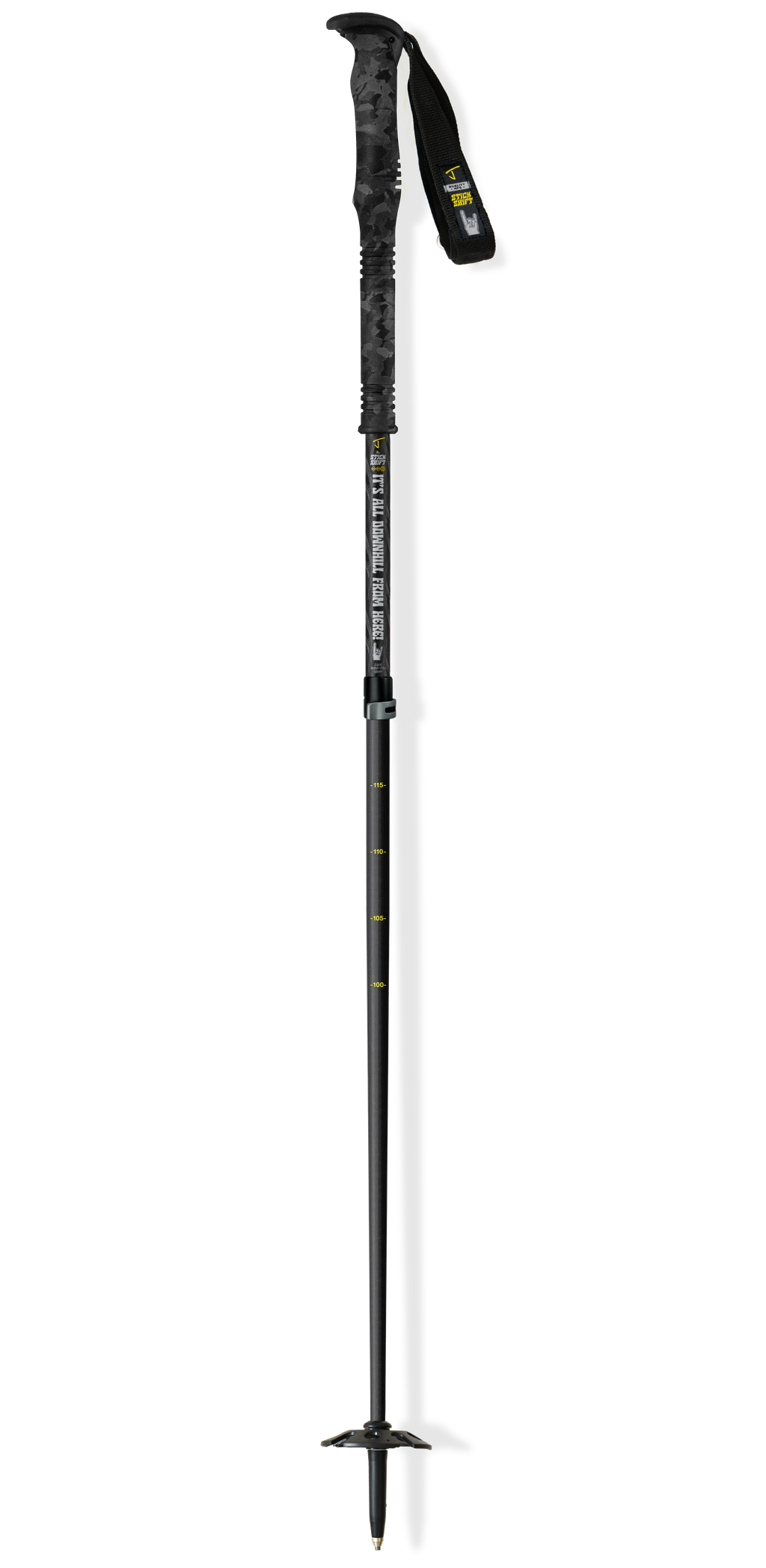 Stick Shift Adjustable Ski Poles "Downhill"