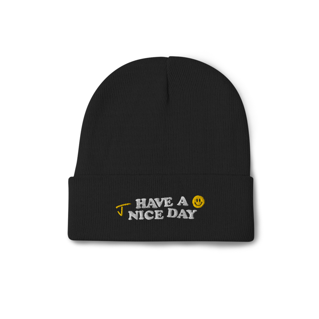 Nice Day Embroidered Beanie