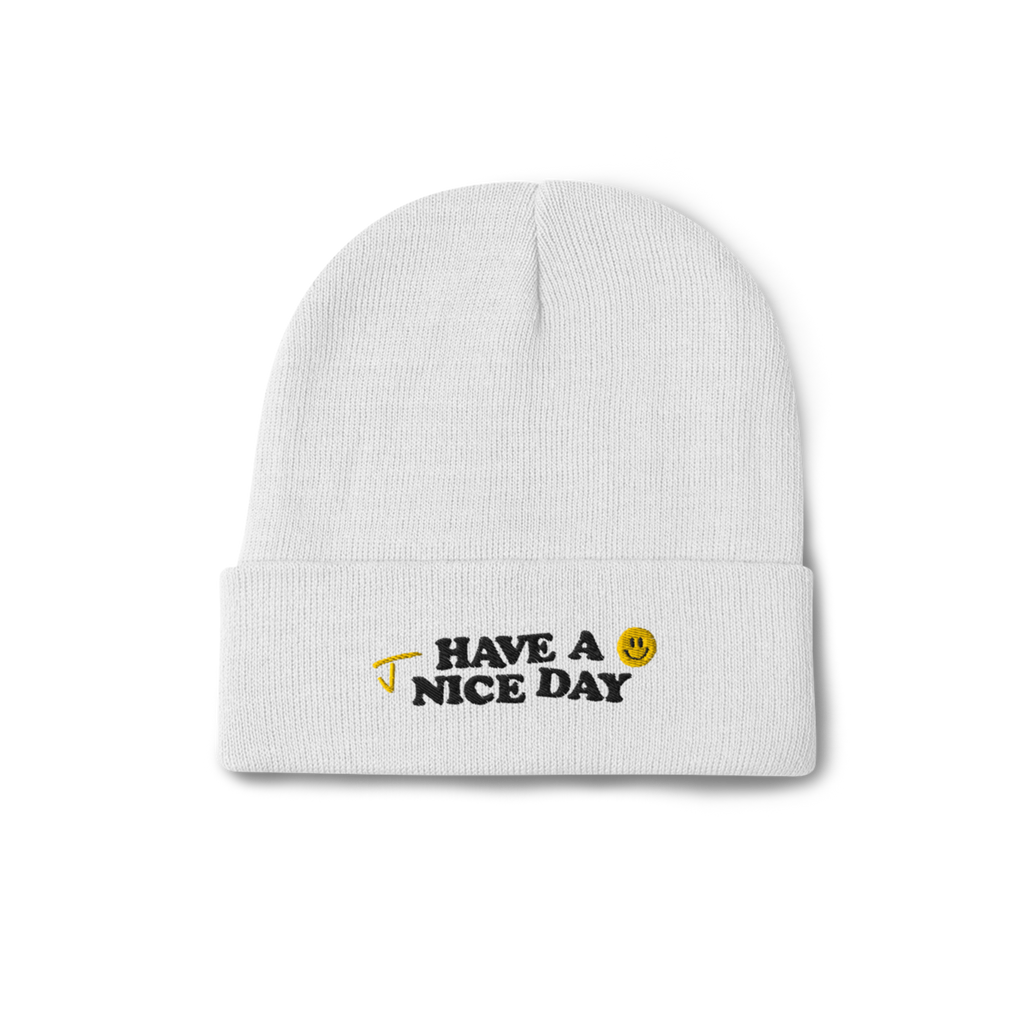 Nice Day Embroidered Beanie