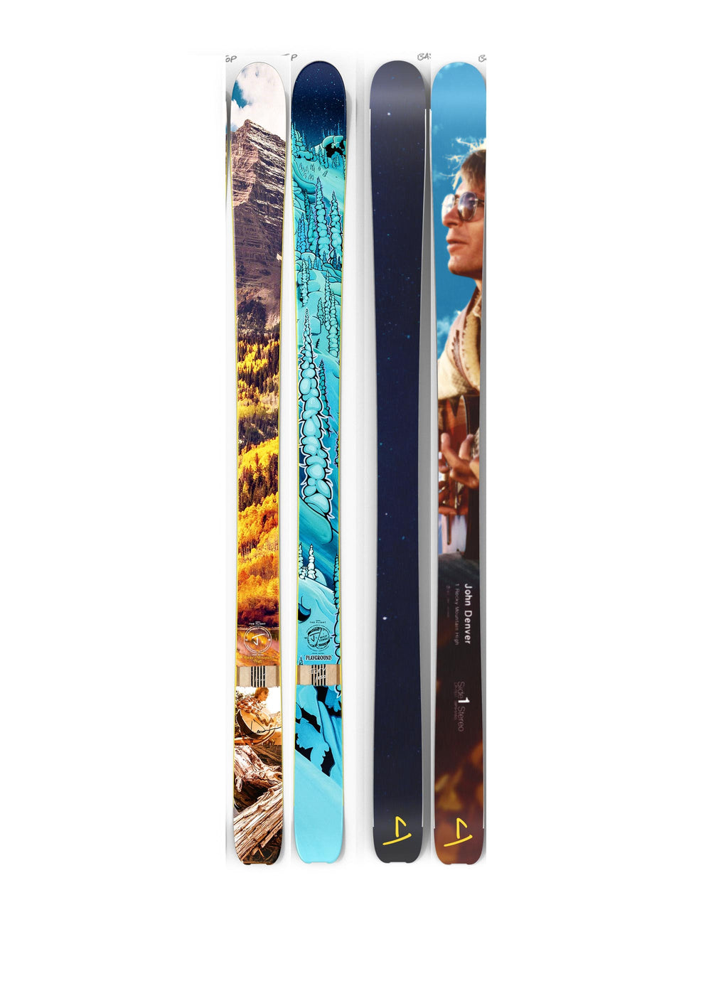 Mixed Graphic Skis