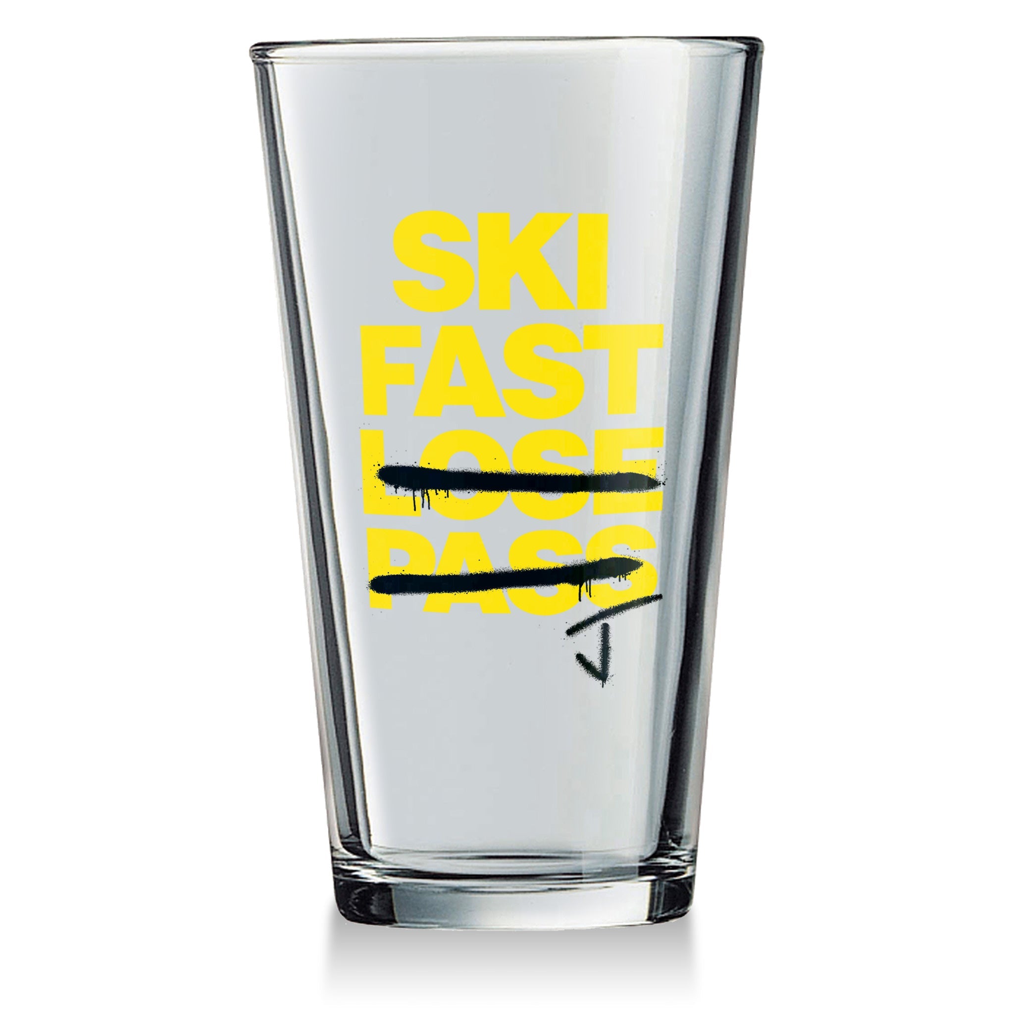 Ski Fast Pint Glass