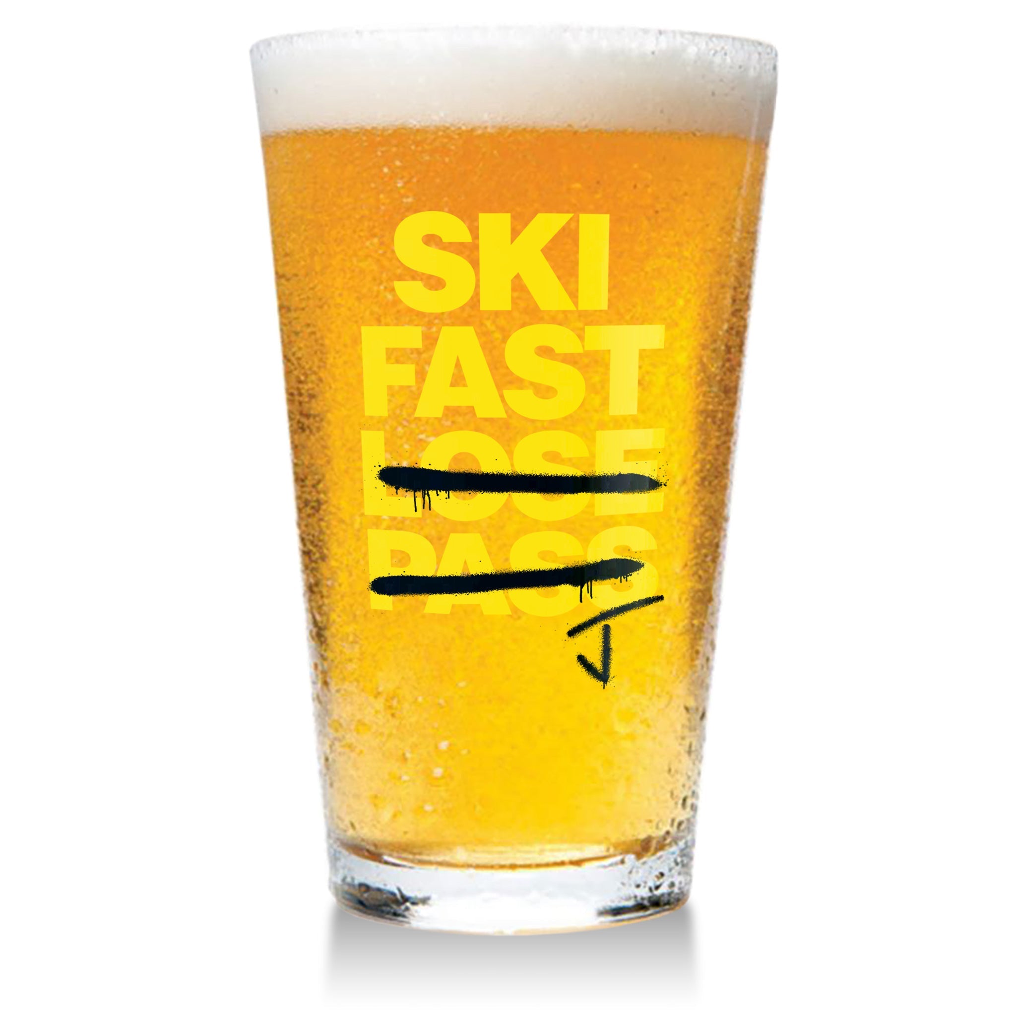 Ski Fast Pint Glass