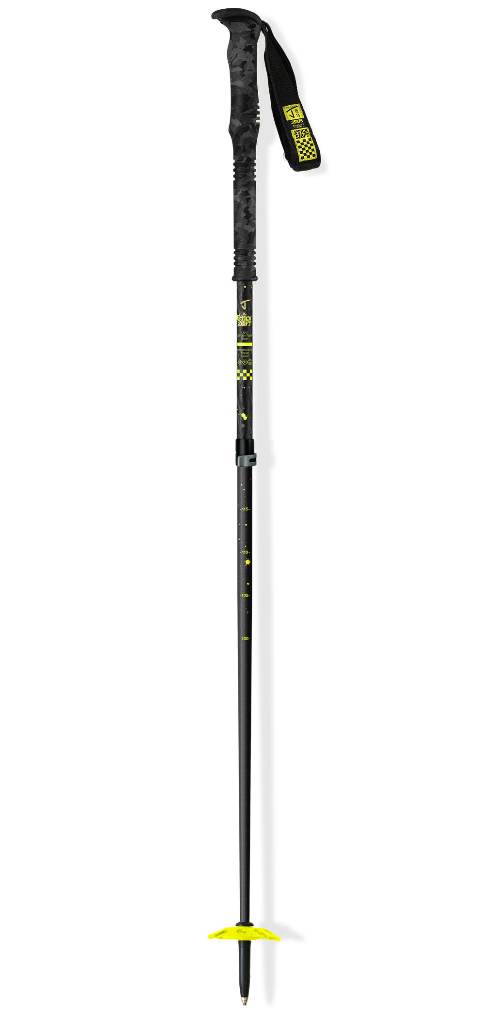 Stick Shift Adjustable Ski Poles "Splatter"