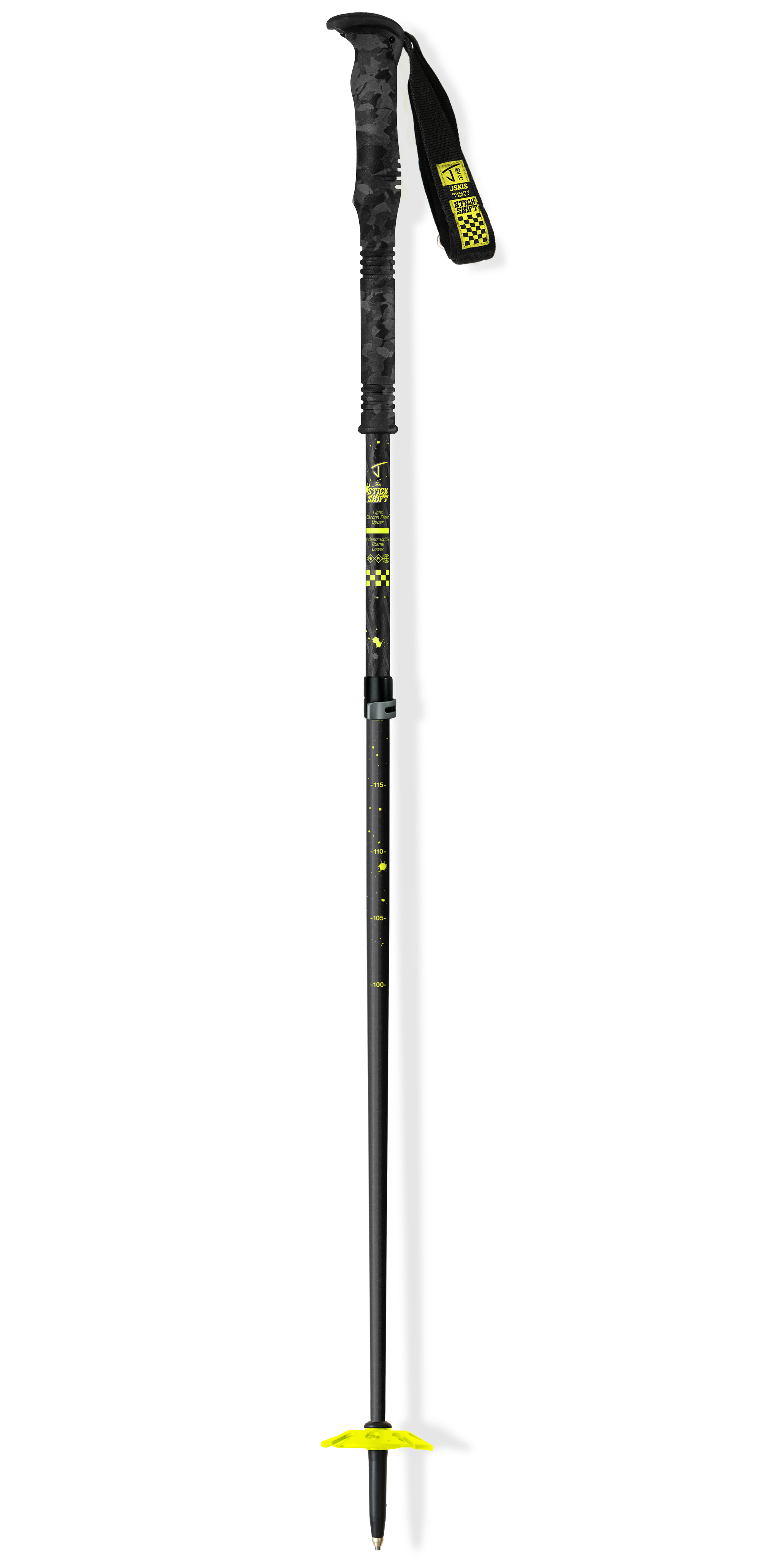 Stick Shift Adjustable Ski Poles "Splatter"