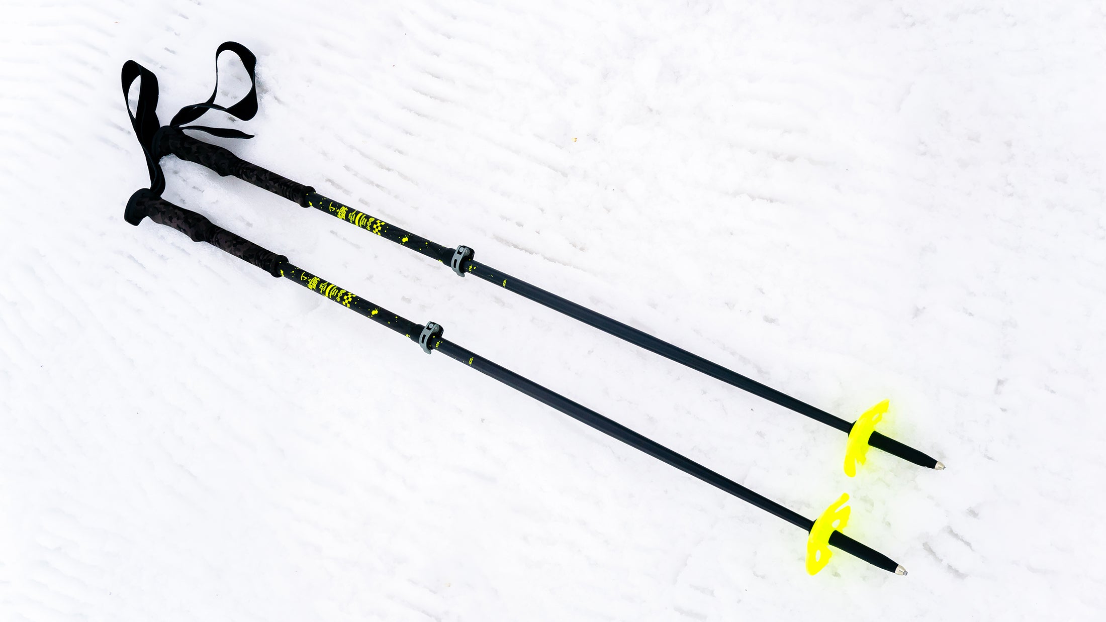 Stick Shift Adjustable Ski Poles "Splatter"