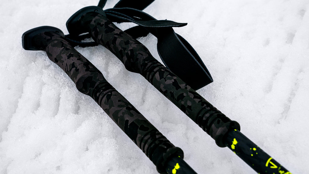 Stick Shift Adjustable Ski Poles "Splatter"