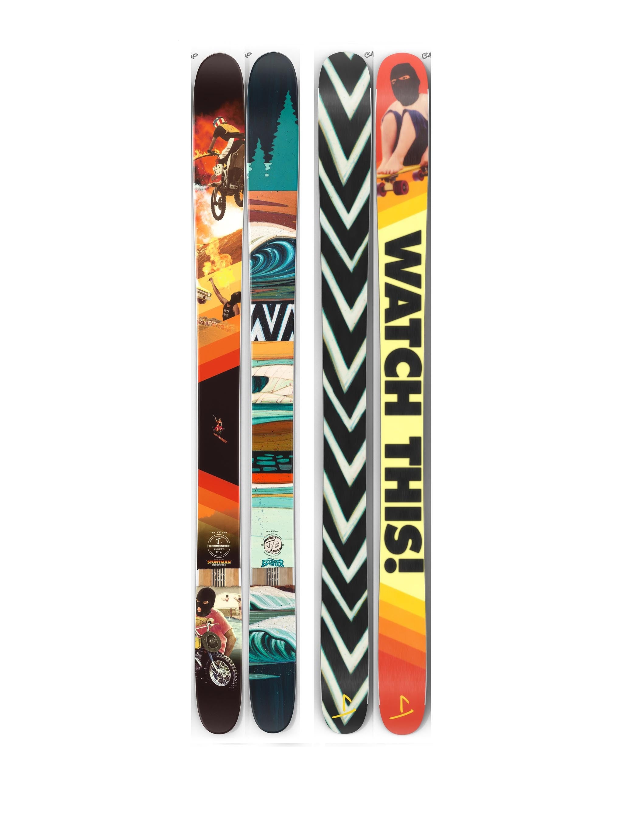 Mixed Graphic Skis