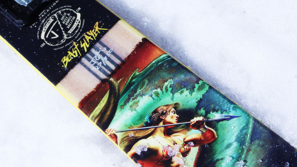 The Vacation "BEAST SLAYER" Julie Bell and Boris Vallejo x J Collab Limited Edition Ski