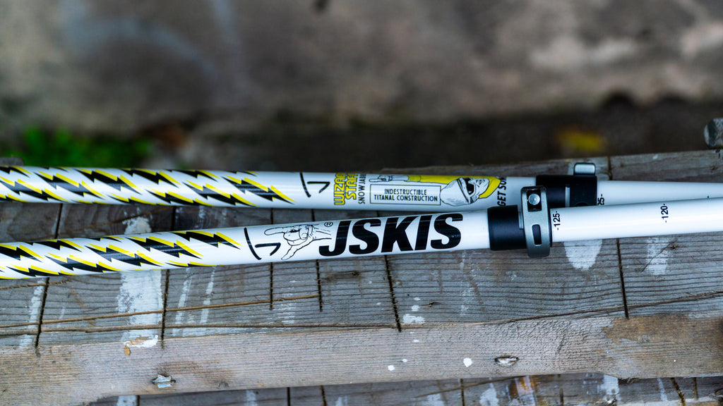 Wizard Staff Adjustable Ski Poles "White Lightning"