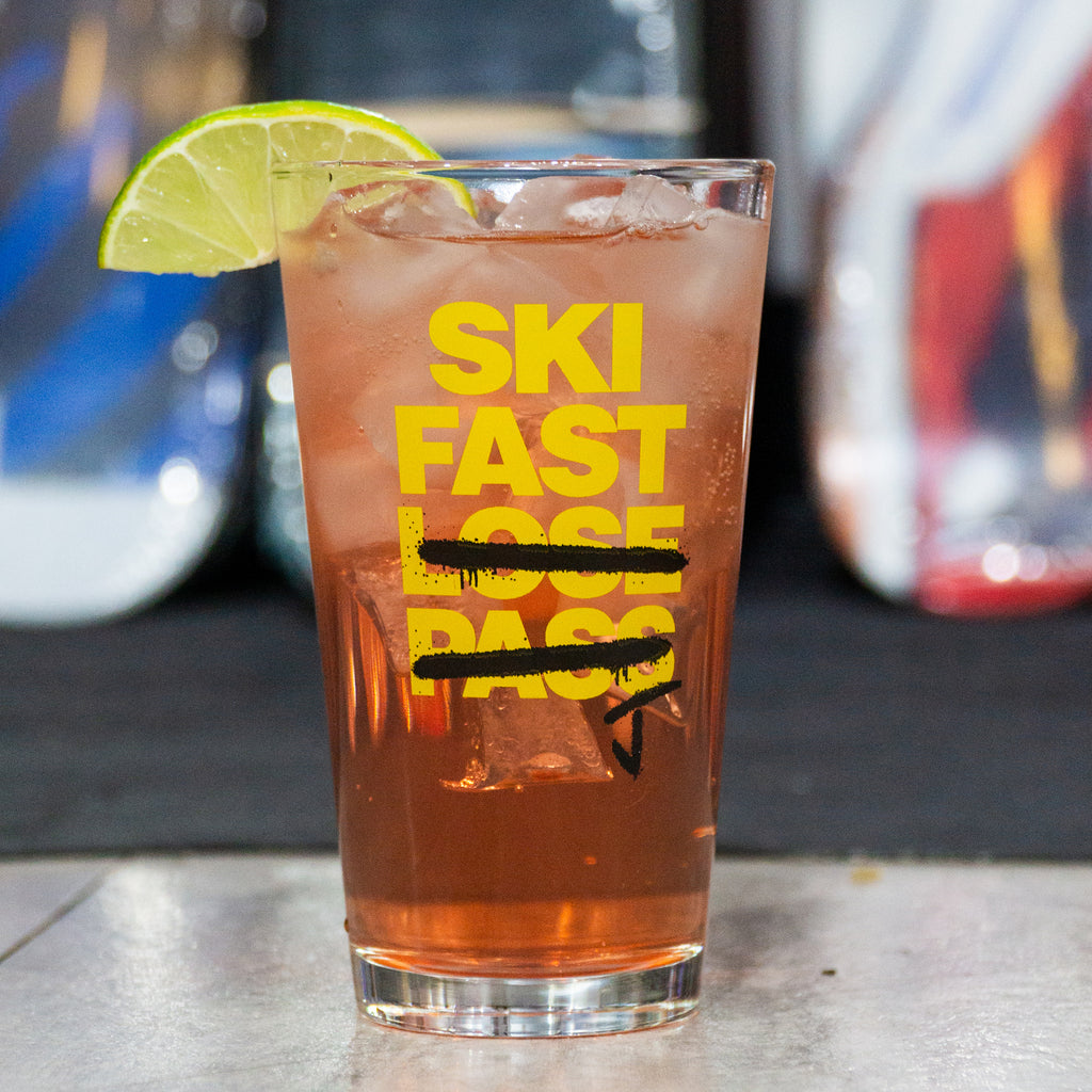 Ski Fast Pint Glass