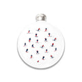 Round flask with Skiers
