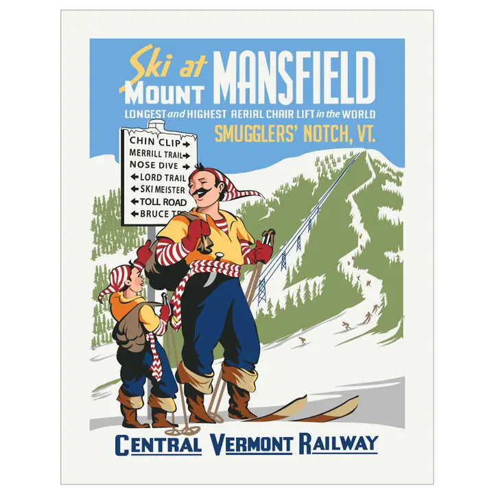 Ski Mount Mansfield Magnet