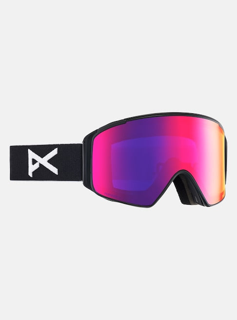 M4 Cylindrical Goggles + Bonus Lens + MFI® Face Mask - Low Bridge Fit - Black