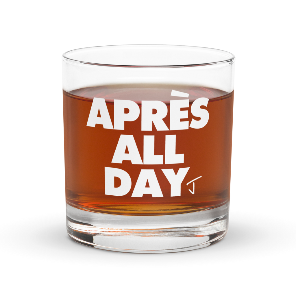 Apres All Day whiskey glass