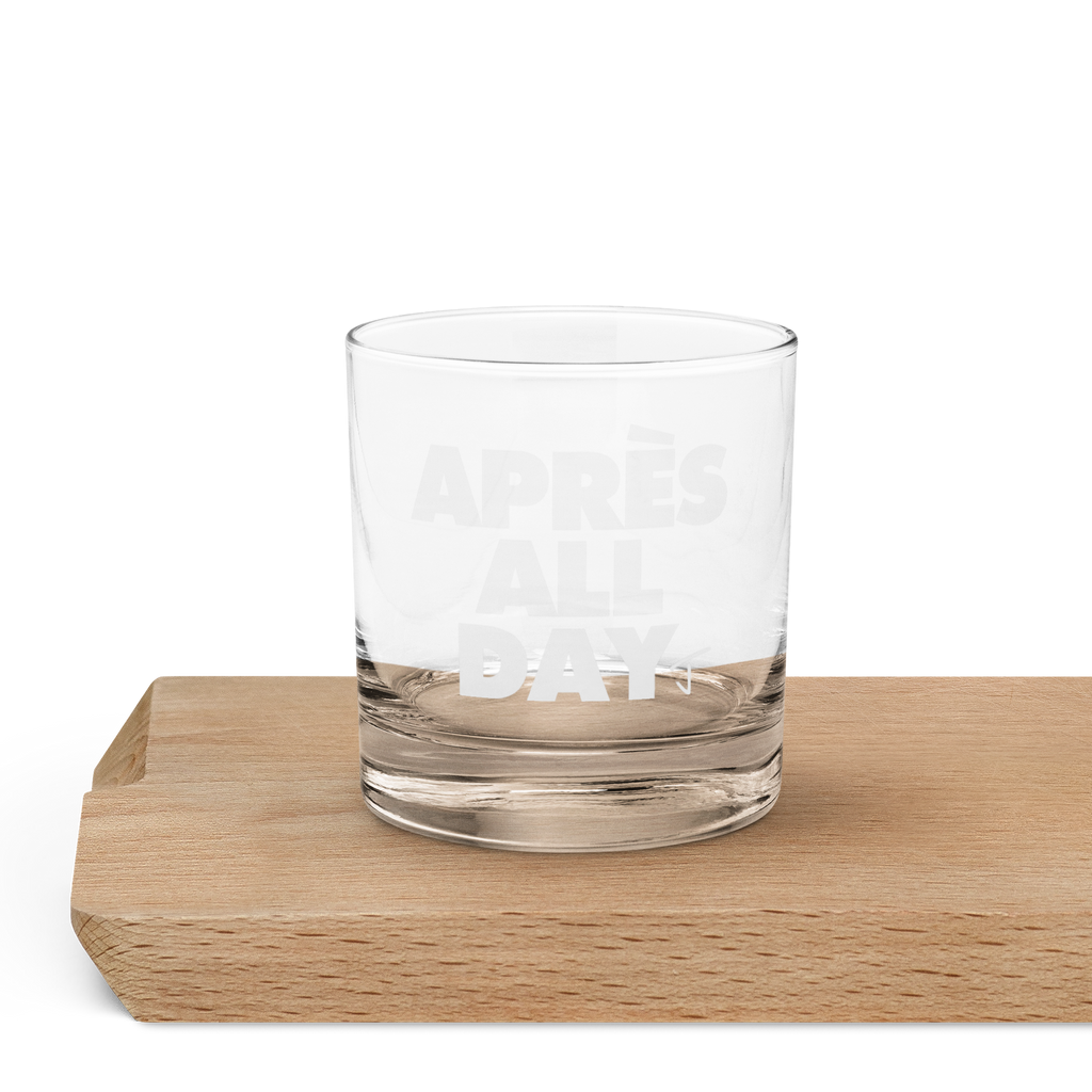 Apres All Day whiskey glass
