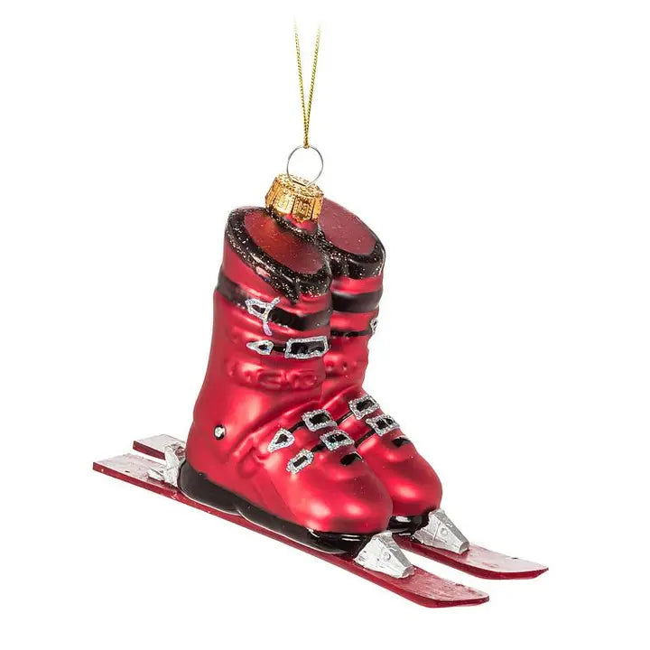 Ski Boots and Skis Ornament