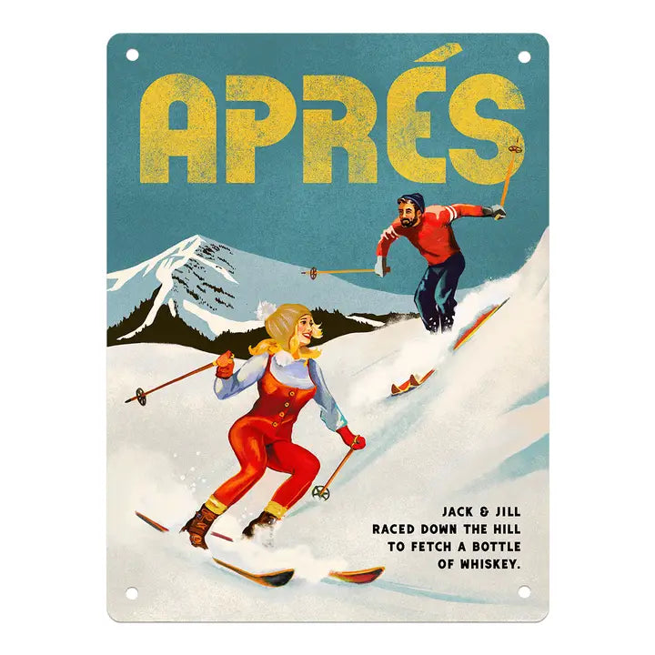 Skiers Apres Sign