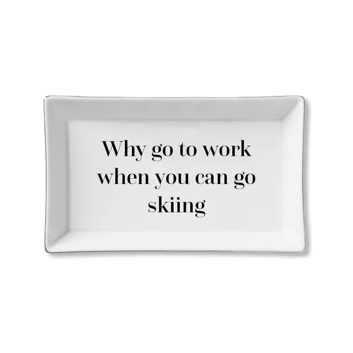 Go Ski Ceramic Tray