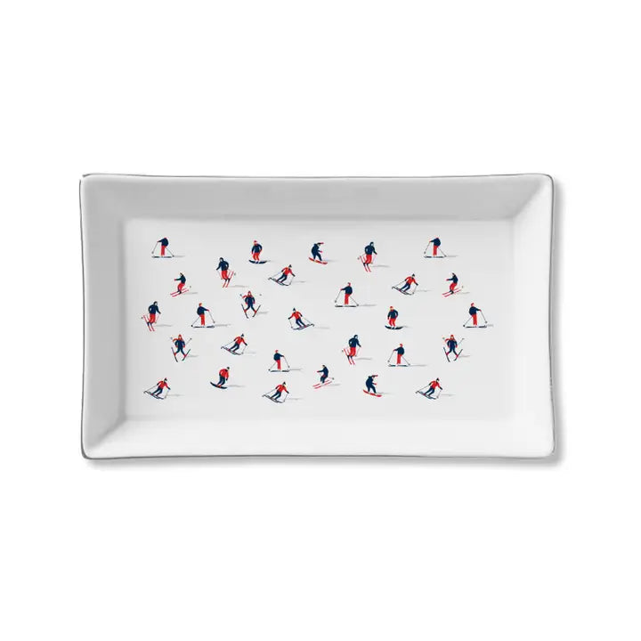 Skiers Ceramic Tray