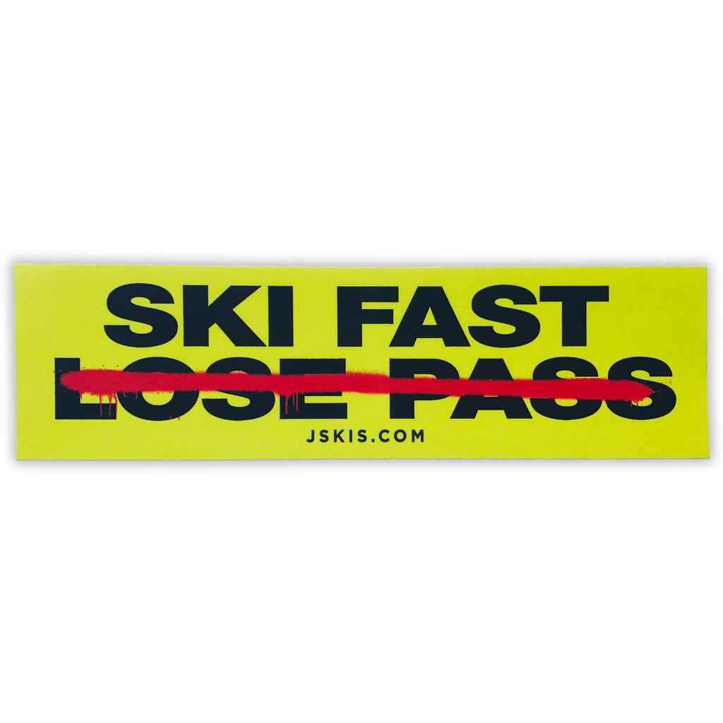 Ski Fast Bumper Sticker