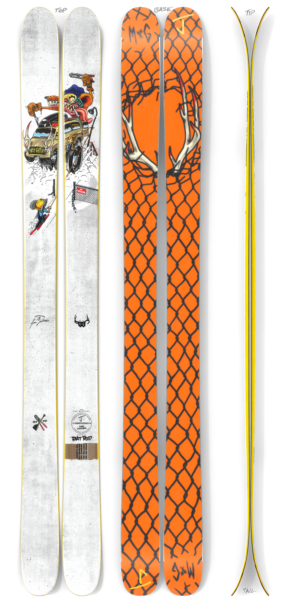 The Allplay "RAT ROD" Sam Zahner x J Collab Limited Edition Ski