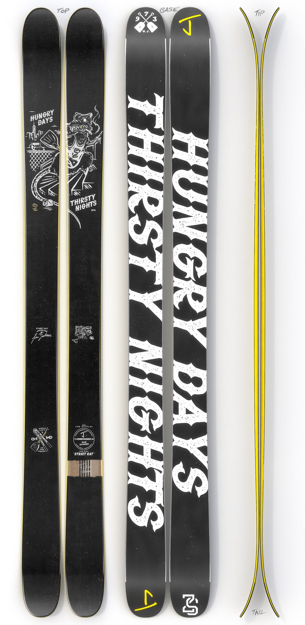 The Allplay "STREET RAT" Sam Zahner x J Collab Limited Edition Ski