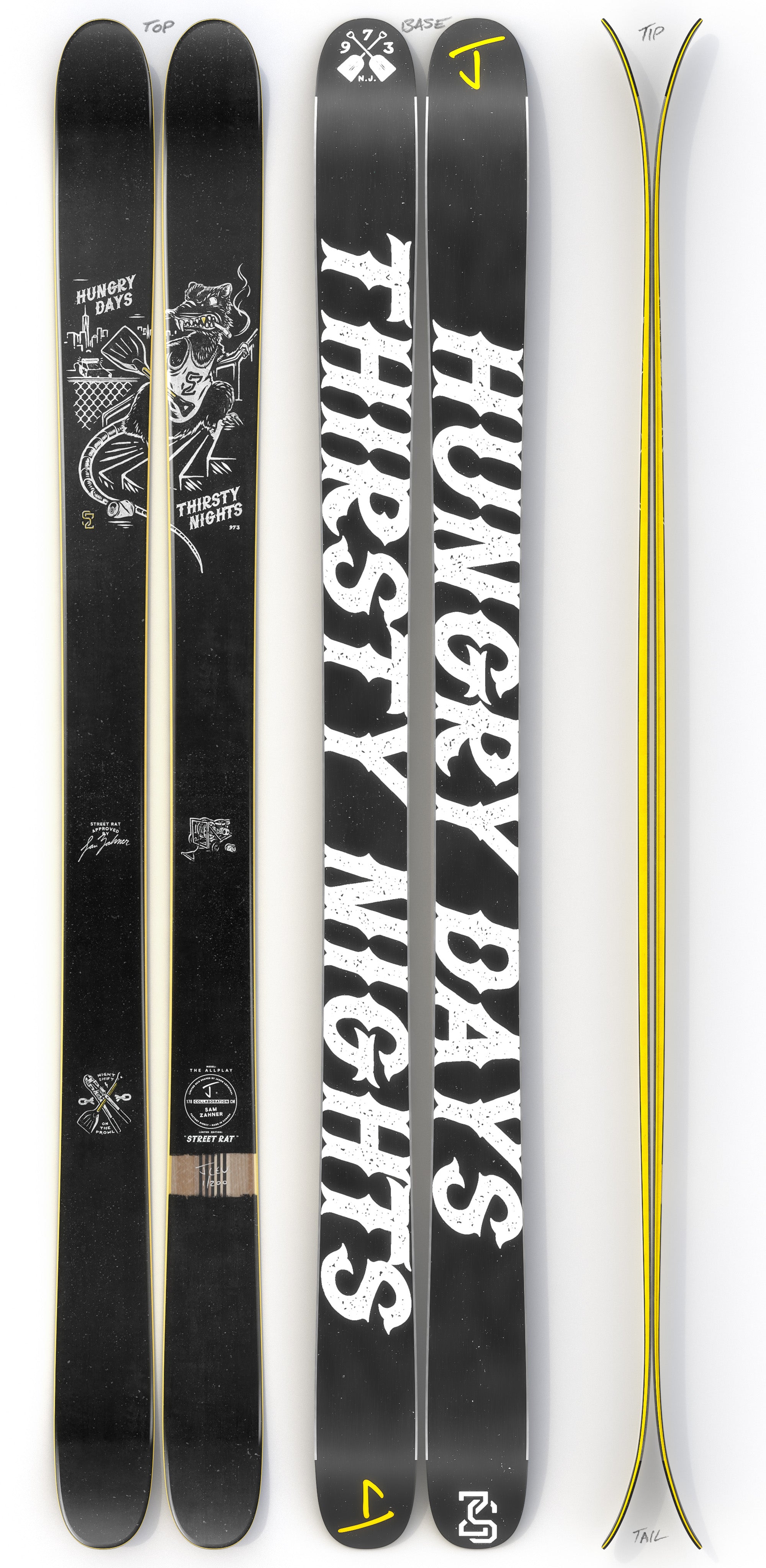 The Allplay "STREET RAT" Sam Zahner x J Collab Limited Edition Ski