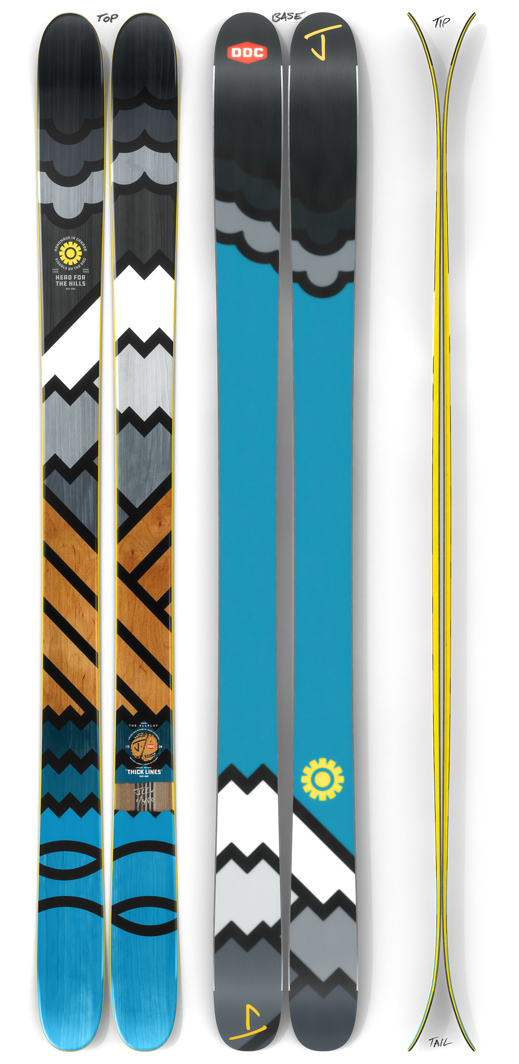 The Allplay "THICK LINES" DDC x J Collab Limited Edition Ski