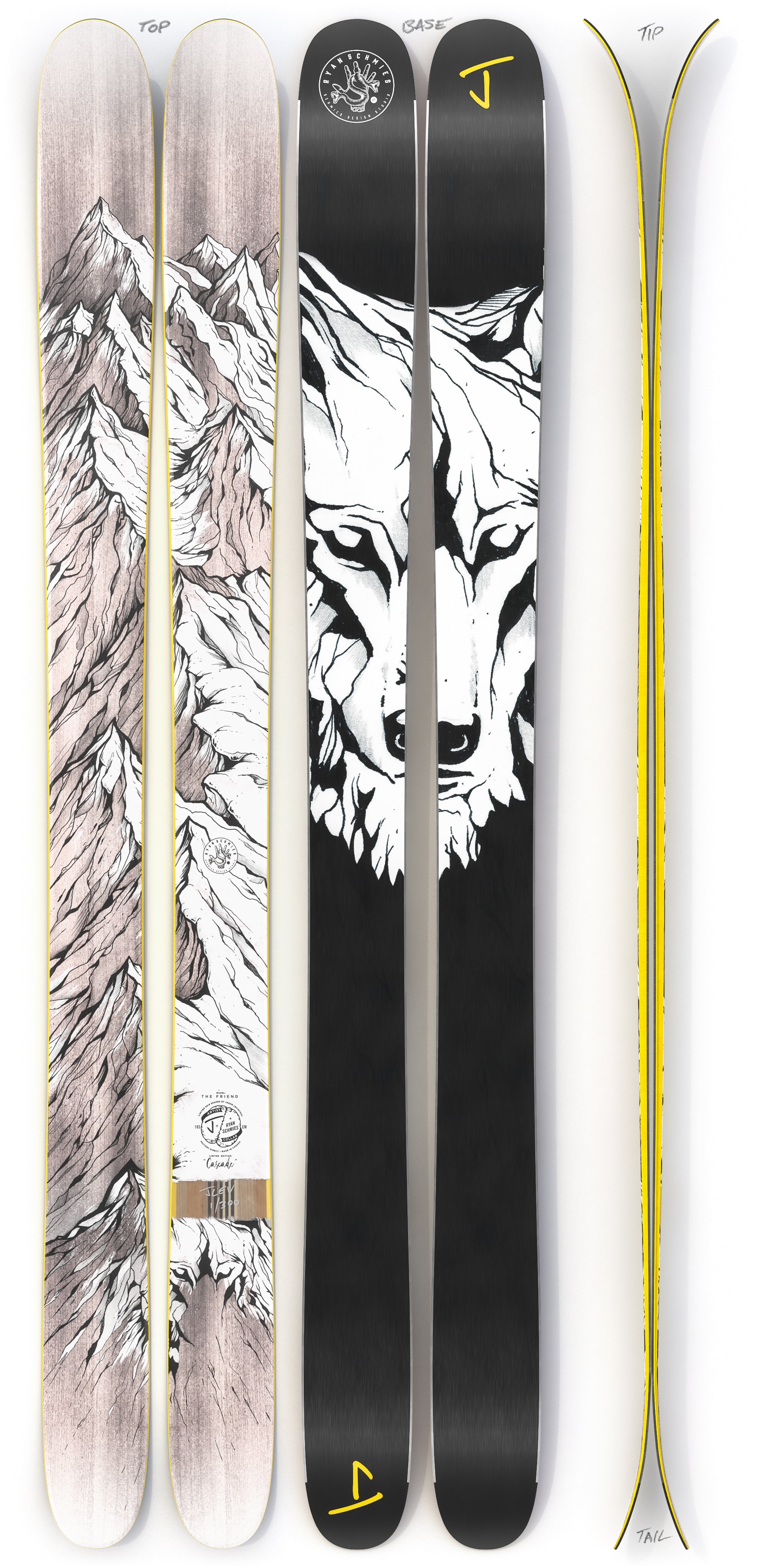 The Friend "CASCADE" Ryan Schmies x J Collab Limited Edition Ski