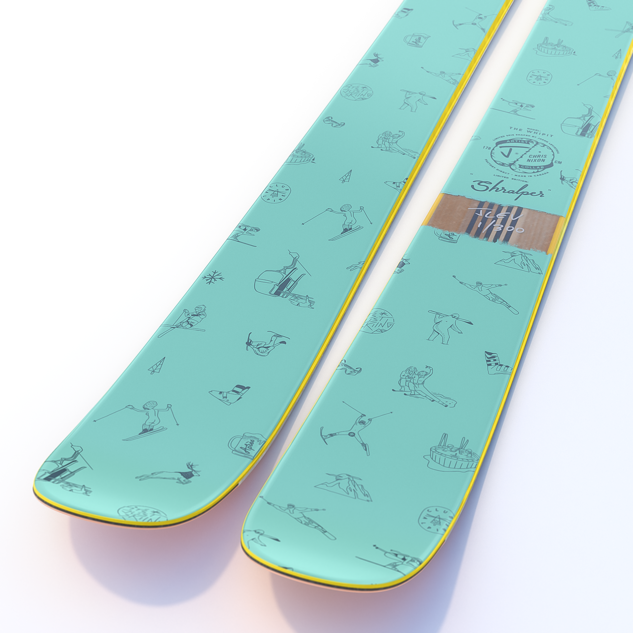The Whipit "SHRALPER" Chris Nixon x J Collab Limited Edition Ski